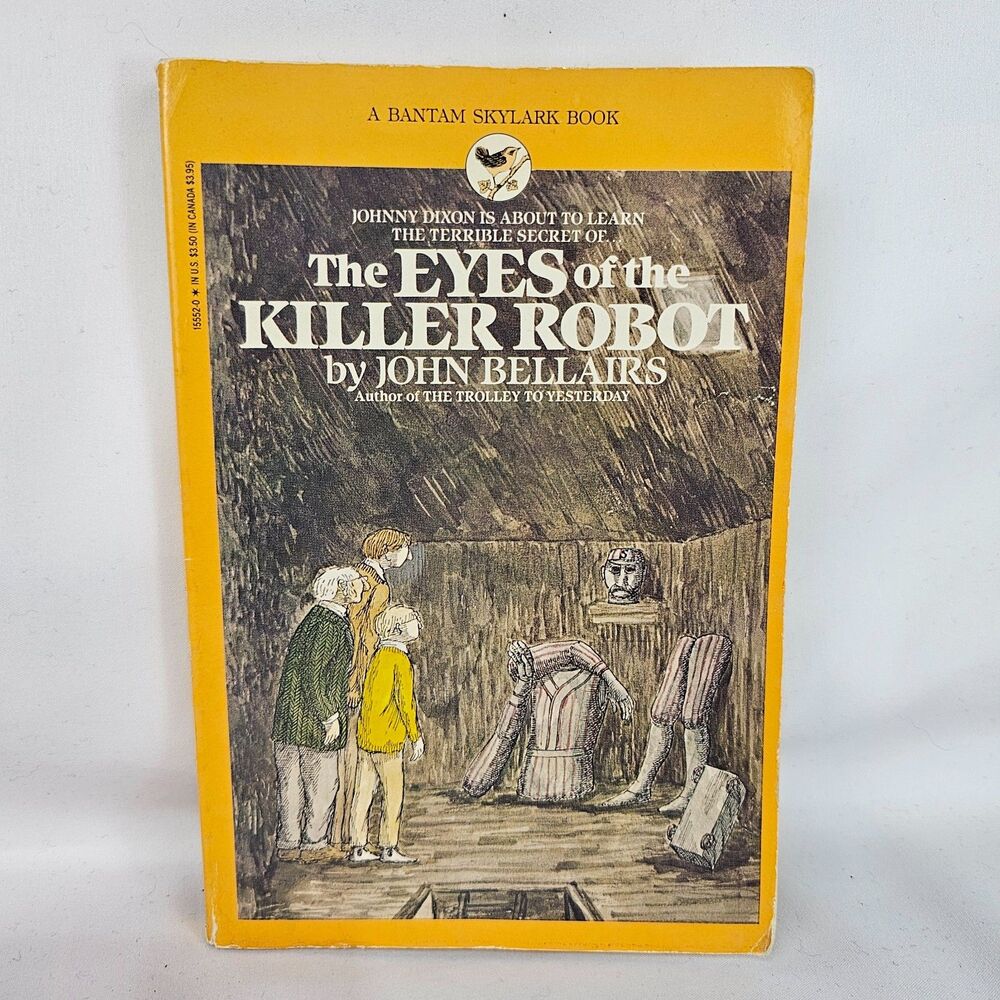 John Bellairs Eyes of the Killer Robot 1987 Bantam 7th Print Edward Gorey